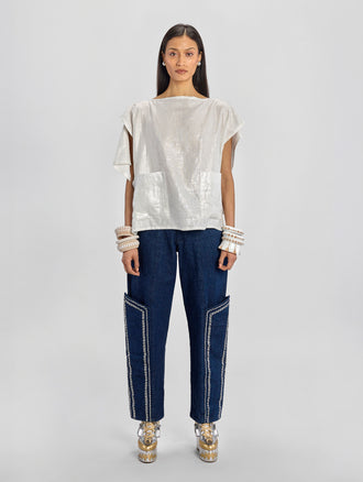 PANTALON MITLA CALADO MEZCLILLA