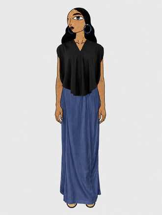 Falda Wrap Denim