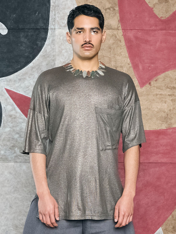 T Shirt Bolsa Gris