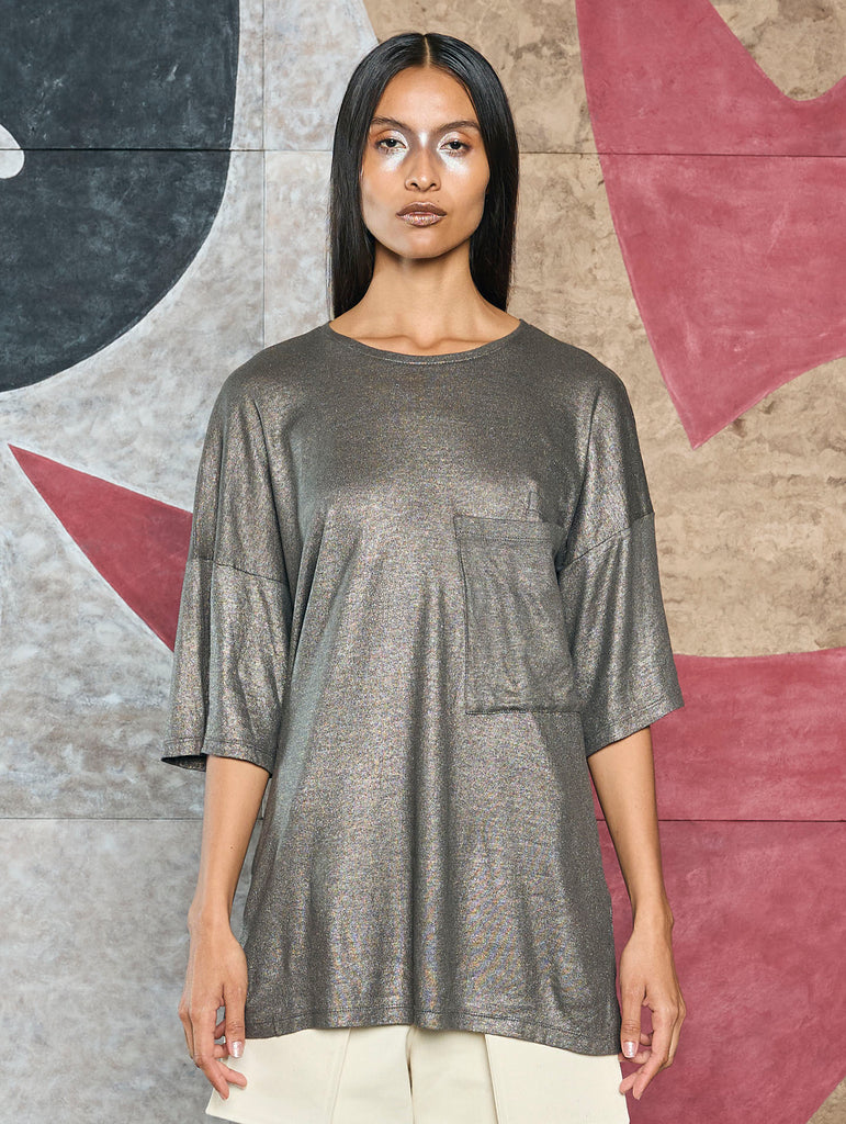 T Shirt Bolsa Gris